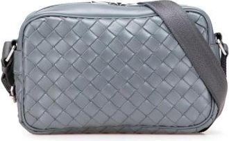 Bottega Veneta Pre-owned Cross Body Bags, female, Gray, Size: ONE SIZE Pre-owned Leather shoulder-bags