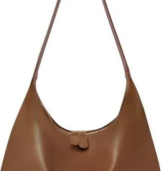 Seward Leather Hobo Bags for Women Small Soft Shoulder Purse Slouchy Tote Handbags with Double Zipper Design