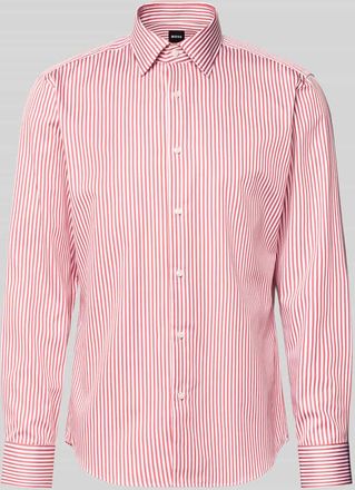 HUGO BOSS Regular Fit Businesshemd aus reiner Baumwolle in Rot, Gr&ouml;&szlig;e 39