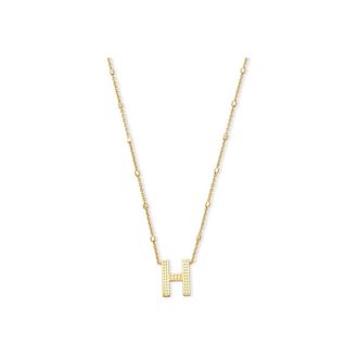 Kendra Scott Letter H Pendant Necklace Gold Metal