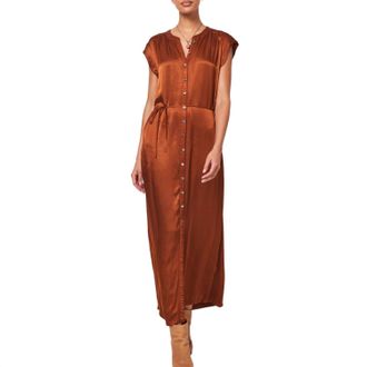 Raquel Allegra Violet Maxi Dress In Cognac