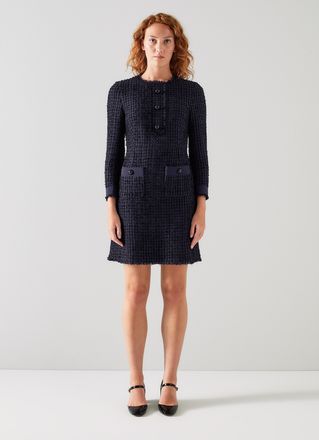 L.k. Bennett Womens Hanna Dresses,Navy/Black - Size 10 UK