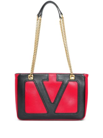 Valentino Garavani Shopper met ketting en V-logo - Rood