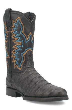 Dingo Trail Boss Alligator Embossed Cowboy Boot in Black at Nordstrom Rack, Size 10.5