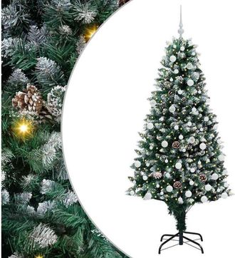 vidaXL Árbol de Navidad artificial Verde 180 cm PVC y Acero y Plástico vidaXL