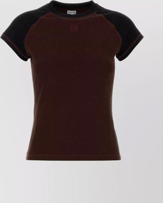 Loewe cotton blend t-shirt featuring contrast sleeves