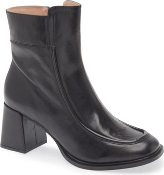 Chocolat Blu Haru Bootie in Black Leather at Nordstrom, Size 7.5