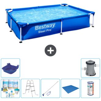 Bestway Piscina Bestway Steel Pro Rectangular - 221x150x43 Cm - 7-piezas S22068