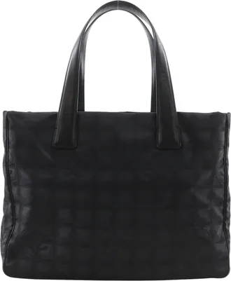 Chanel Black Nylon Canvas Tote Bag Weekend Bag (Pre-Owned)