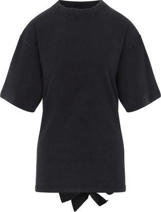 Balenciaga Tops, Dames, Zwart, S, Katoen, Zwart T-shirt voor vrouwen