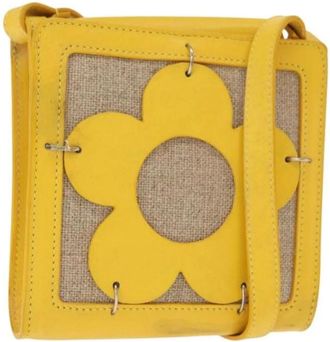 Celine Pre-owned Cross Body Bags, female, Yellow, Size: ONE SIZE Pre-owned Vintage Cross Body Bag
