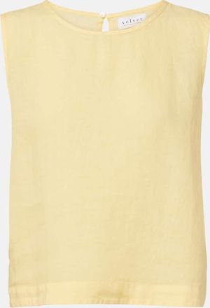 Velvet Maxine linen top