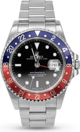 Rolex Pre-owned Rolex GMT-Master II Automatic Black Dial Mens Watch 16710 BKSO