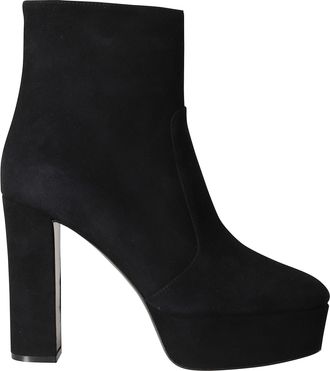 Roberto Festa Milano Black Pointed Toe High Block Heel Cross80p Suede Boots