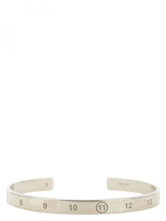 Maison Margiela Bangle Bracelet in 925 Silver with an Engraved Numeric Logo