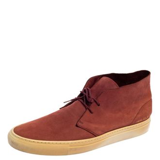 Common Projects Burgundy Suede Desert Boots
