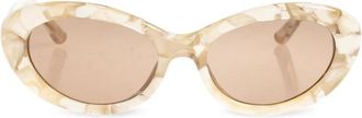 Dolce & Gabbana Ovale Zonnebril - Dames - Zonnebrillen - Beige - 54 MM - Accessoires