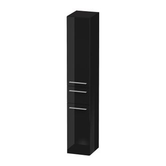 Duravit Duravit X-large Armario Alto 1128, 2 Puertas De Madera, 1 Caj&oacute;n Central, Con Bisagra A La Derecha, 300mm, Color (frente/cuerpo): Laca Negra De Alto Br