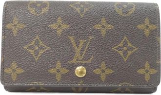 Louis Vuitton Brown Coated Canvas Wallet (Bi-Fold) (Pre-Owned)