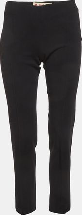 Marni Black Stretch Crepe Tailored Trousers