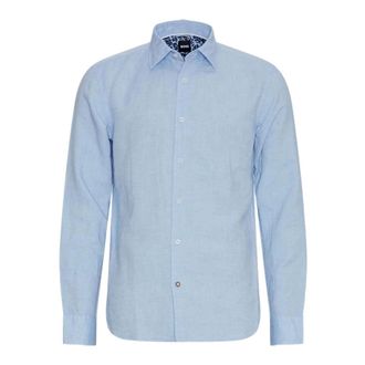 HUGO BOSS C-Hal Kent Shirt - Heren - Zakelijke Overhemden - Blauw - XL - Katoen - Overhemden