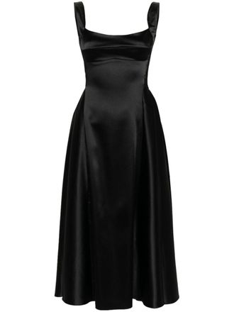 Atu Body Couture satin-finish sleeveless dress - women - Polyester - S - Black