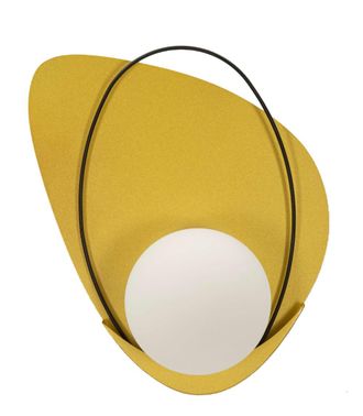 Mauro Ferretti Aplique de metal y cristal dorado 28x17x32 cm