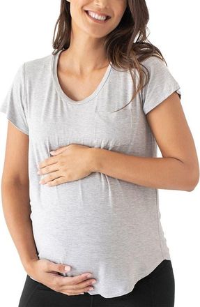 Kindred Bravely Everyday Maternity & Nursing T-shirt in Grey Heather at Nordstrom, Size 1X