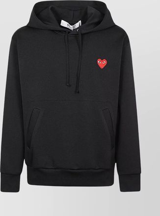 Comme Des Gar&ccedil;ons logo cotton hoodie with drawstring hood