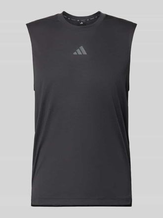 adidas Regular Fit Sport Tank Top mit Label Print in Black, Gr&ouml;&szlig;e XXL