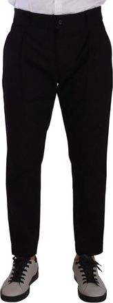 Dolce & Gabbana Wollen Broek Plissé Stijl