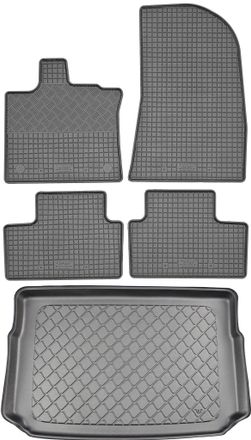 OEM Renault Captur Ii Suv (5 Puertas) Desde 01.2020 Set - Alfombrillas De Goma Para Coche + Alfombrilla Para Maletero