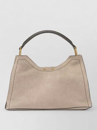 Gianni Chiarini shoulder bag suede finish gold tone hardware