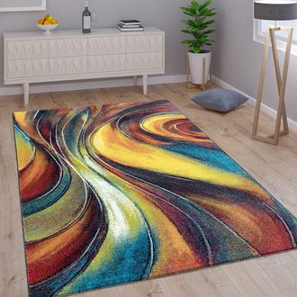 Paco Home Paco Home - Alfombra Moderna De Dise&ntilde;ador De Colores Mixtos Estampado Multicolor 160x230 Cm