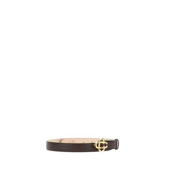Casablanca Monogram Leren Riem - Dames - Riemen - Bruin - 75 CM - Leer - Accessoires