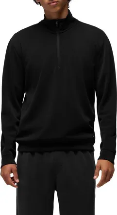 Prana Shea Soft Quarter Zip Pullover in Black at Nordstrom, Size Xx-Large