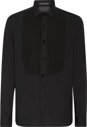 Philipp Plein Heren, Overhemden, Zwart, Maat: XS Katoen