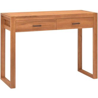 vidaXL Escritorio Con 2 Cajones Madera De Teca 100x40x75 Cm Vidaxl