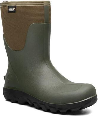 Bogs Classic Seamles Mid Waterproof Boot in Dark Green at Nordstrom, Size 10