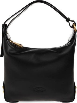 Tod's Mini Leren Tas met Metalen Stippen - Dames - Handtassen - Zwart - ONE Size - Leer - Tassen