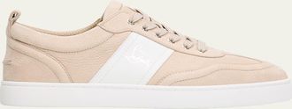 Christian Louboutin Mens Retero Nubuck Leather Low-Top Sneakers