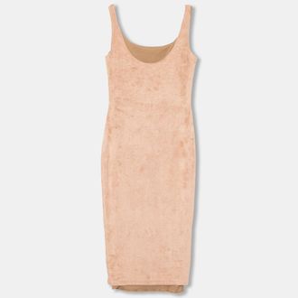 Windsor Brown Faux Suede Sleeveless Bodycon Dress