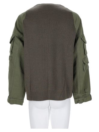 Balmain Cargo Wool Sweater - Green