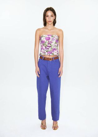 Mango Jeans Mom-fit a vita alta blu - Donna - 36 - MANGO