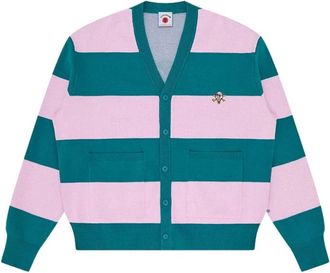 Icecream Icecream, Truien & Vesten, Heren, Veelkleurig, XS, Katoen, Cones & Bones Gestreepte Gebreide Cardigan