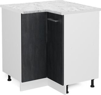 Vicco Armario De Esquina R-line, Hormig&oacute;n Negro, 75.6 Cm Et M&aacute;rmol
