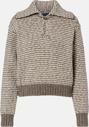 Polo Ralph Lauren Striped cotton and wool-blend polo sweater