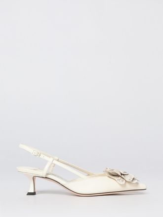 Jimmy Choo London Mimmi Nappa Slingback with Applied Flower