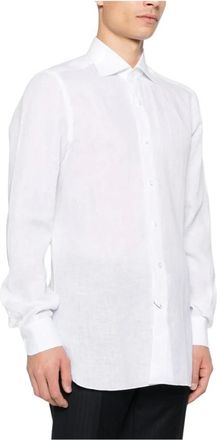 Isaia Overhemden, Heren, Wit, 3Xl, Shirt Km 304 Mc 10Tc 04