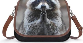 Generic Cute Raccoon Crossbody Bags for Women Shoulder Messenger Bag Purse Handbags